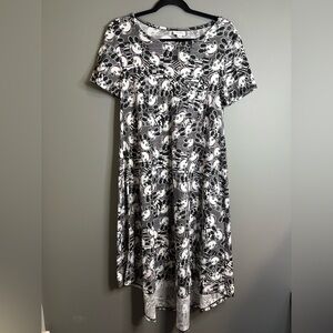LuLaRoe Disney S Carly Dress - Mickey Mouse on White & Black - Disneyland